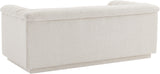Cascade Loveseat - Modern Curved Arm Design with Deep Channel Tufting for Ultimate Comfort and Style