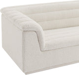 Cascade Loveseat - Modern Curved Arm Design with Deep Channel Tufting for Ultimate Comfort and Style