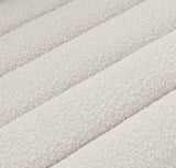 Cascade Boucle Fabric Sofa - Modern Elegance with Curved Arms and Deep Channel Tufting for Comfort