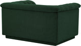 Cascade Chair - Modern Boucle Fabric Seating with Curved Arms and Deep Channel Tufting for Comfort