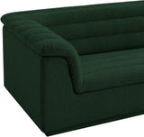 Cascade Loveseat - Modern Curved Arm Design with Deep Channel Tufting for Ultimate Comfort and Style