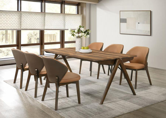 Randolph 7-Piece Smart Top Rectangular Dining Set Sheesham and Brown
