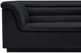 Cascade Boucle Fabric Sofa - Modern Elegance with Curved Arms and Deep Channel Tufting for Comfort