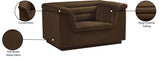 Cascade Chair - Modern Boucle Fabric Seating with Curved Arms and Deep Channel Tufting for Comfort