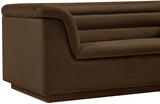 Cascade Boucle Fabric Sofa - Modern Elegance with Curved Arms and Deep Channel Tufting for Comfort