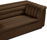 Cascade Boucle Fabric Sofa - Modern Elegance with Curved Arms and Deep Channel Tufting for Comfort