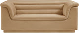 Cascade Loveseat - Modern Curved Arm Design with Deep Channel Tufting for Ultimate Comfort and Style