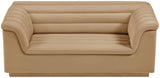Cascade Loveseat - Modern Curved Arm Design with Deep Channel Tufting for Ultimate Comfort and Style