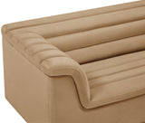 Cascade Loveseat - Modern Curved Arm Design with Deep Channel Tufting for Ultimate Comfort and Style