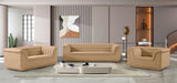 Cascade Boucle Fabric Sofa - Modern Elegance with Curved Arms and Deep Channel Tufting for Comfort