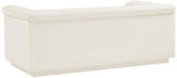 Cascade Loveseat - Modern Curved Arm Design with Deep Channel Tufting for Ultimate Comfort and Style