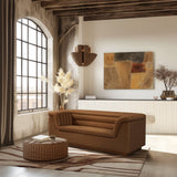 Cascade Loveseat - Modern Curved Arm Design with Deep Channel Tufting for Ultimate Comfort and Style