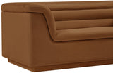 Cascade Boucle Fabric Sofa - Modern Elegance with Curved Arms and Deep Channel Tufting for Comfort