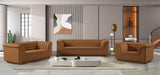 Cascade Boucle Fabric Sofa - Modern Elegance with Curved Arms and Deep Channel Tufting for Comfort
