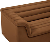 Cascade Boucle Fabric Sofa - Modern Elegance with Curved Arms and Deep Channel Tufting for Comfort