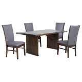 Sherwood 5-Piece Rectangular Dining Table Set – Brown