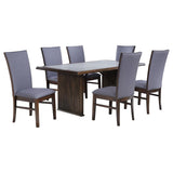 Sherwood 7-Piece Rectangular Dining Table Set Brown