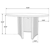 Adina 5-Piece Round Dining Table Set Distressed Light Brown