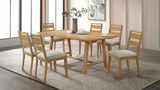 Duncan 7-Piece Rectangular Wood Dining Table Set – Washed Oak
