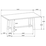 Duncan 7-Piece Rectangular Wood Dining Table Set – Washed Oak