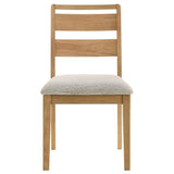Duncan Ladder Back Dining Side Chair Washed Oak (Set of 2)