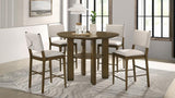 Ottowa 5-Piece Round Counter Height Dining Room Set – Brown