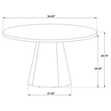 Franklin 5-Piece 54-Inch Round Dining Table Set Dark Brown