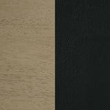 Kehoe Upholstered Counter Height Chair Black and Natural Oak (Set of 2)