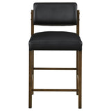 Kehoe Upholstered Counter Height Chair Black and Walnut (Set of 2)