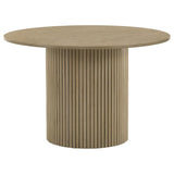 Hamlyn 5-Piece Round Wood Dining Set Grey and Natural Oak