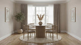 Hamlyn 47-inch Round Wood Dining Room Table Natural Oak