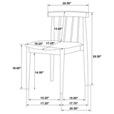 Hamlyn 5-Piece Round Wood Dining Set Wheat and Walnut