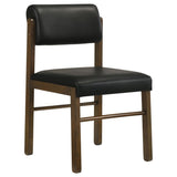 Hamlyn 5-Piece Round Wood Dining Set Black and Walnut