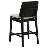 Hamlyn 5-Piece Round Wood Counter Height Dining Set Cream and Black