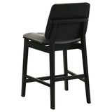 Hamlyn 5-Piece Round Wood Counter Height Dining Set Grey and Black