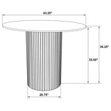 Hamlyn 5-Piece Round Wood Counter Height Dining Set Cream and Natural Oak