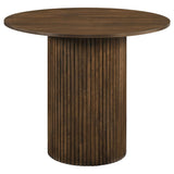 Hamlyn 5-Piece Round Wood Counter Height Dining Set Grey and Walnut