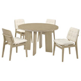 Strouse 5-Piece Dining Set – Cream and Natural Oak