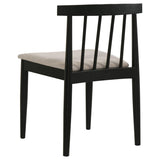 Decker 7-Piece 82-Inch Rectangular Dining Set – Wheat and Black