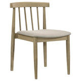 Decker 7-Piece 82-Inch Rectangular Dining Set Wheat and Natural Oak