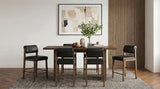 Decker 7-Piece 70-Inch Counter Height Dining Set Black and Walnut