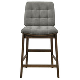 Redbridge Upholstered Counter Chair Grey and Walnut (Set of 2)