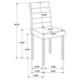 Garza 5-Piece Space Saving Rectangular Dining Table Set Greige Oak