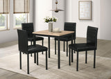 Garza Upholstered Dining Side Chair Black (Set of 4)