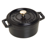 STAUB Cast Iron 0.25-qt Mini Round Cocotte - Set of 6 - Matte Black