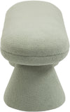 Drum Stylish Faux Shearling Teddy Fabric Bench – Contemporary Comfort for Any Room Décor Upgrade