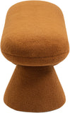 Drum Stylish Faux Shearling Teddy Fabric Bench – Contemporary Comfort for Any Room Décor Upgrade