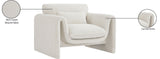 Stylus Boucle Fabric Upholstered Chair