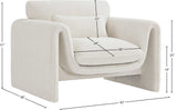 Stylus Boucle Fabric Upholstered Chair