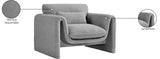 Stylus Boucle Fabric Upholstered Chair
